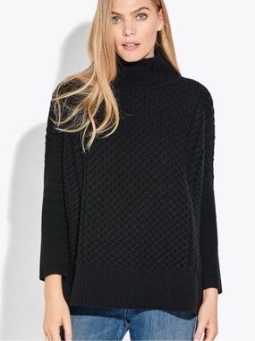 AYR Le Square Black Merino Wool Sweater Small